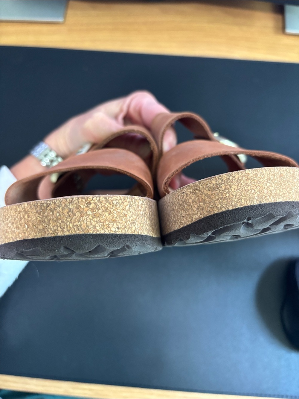 Birkenstock Papillio Cognac Single-Buckle Leather Slide - Picture 6 of 8